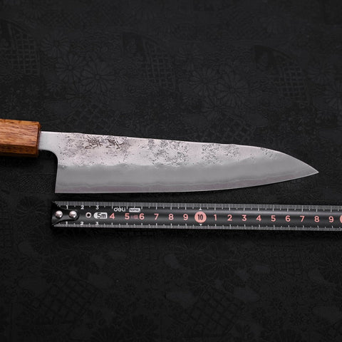 Gyuto Silver Steel #3 Nashiji Eichenholz Griff 180mm-[Musashi]-[Japan-Küchenmesser]