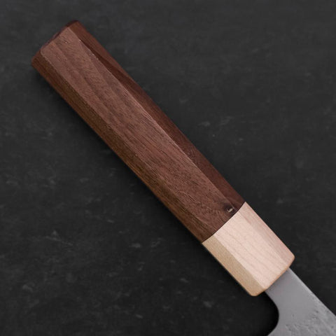 Gyuto Silver Steel #3 Nashiji Maple Walnut Handle 180mm (7”)-[Musashi]-[Japan-Küchenmesser]