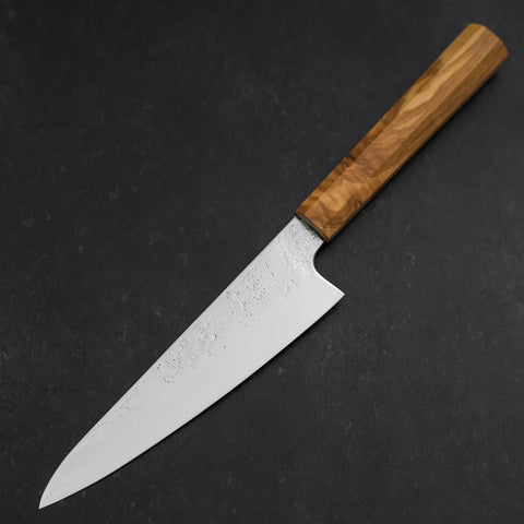 Gyuto Silver Steel #3 Nashiji Olivenholz Griff 150mm-[Musashi]-[Japan-Küchenmesser]