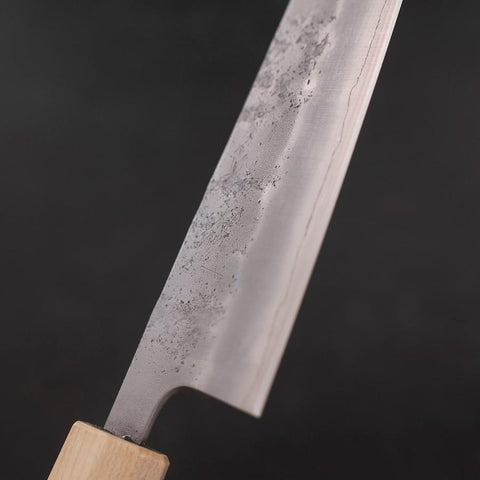 Gyuto Silver Steel #3 Nashiji Walnuss- und Ahornholz Griff 180mm-[Musashi]-[Japan-Küchenmesser]