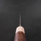 Gyuto Silver Steel #3 Nashiji Walnuss- und Ahornholz Griff 180mm-[Musashi]-[Japan-Küchenmesser]