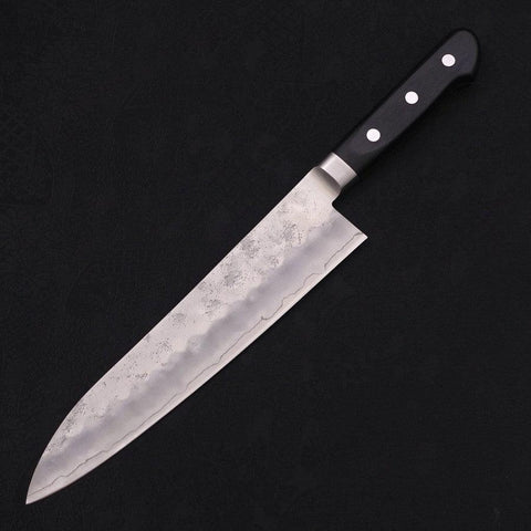 Gyuto Silver Steel #3, Nashiji Westlicher Griff in Schwarz, 210mm-[Musashi]-[Japan-Küchenmesser]