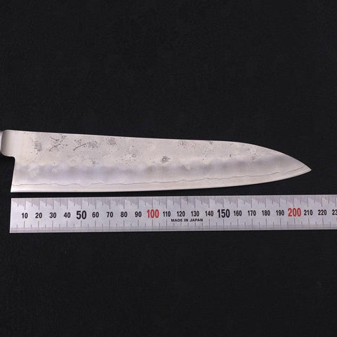 Gyuto Silver Steel #3, Nashiji Westlicher Griff in Schwarz, 210mm-[Musashi]-[Japan-Küchenmesser]
