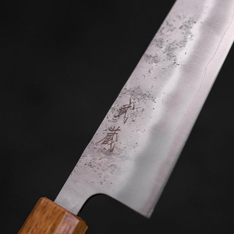 Gyuto Silver Steel #3 Nashiji Yaki Urushi Griff 180mm-[Musashi]-[Japan-Küchenmesser]