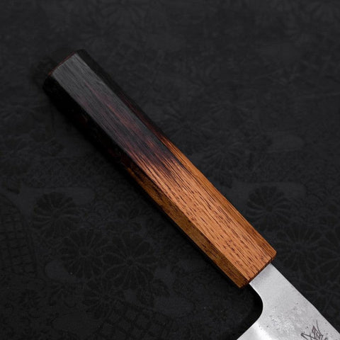 Gyuto Silver Steel #3 Nashiji Yaki Urushi Griff 180mm-[Musashi]-[Japan-Küchenmesser]