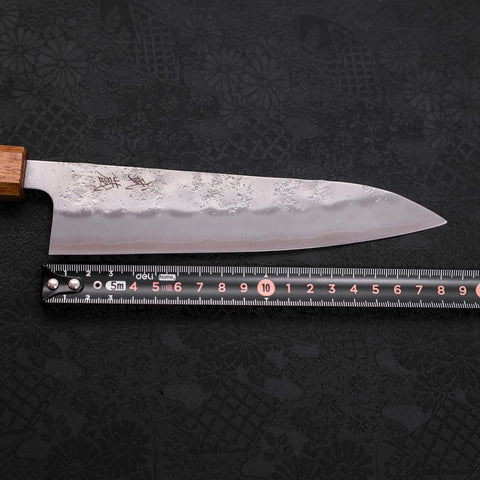 Gyuto Silver Steel #3 Nashiji Yaki Urushi Griff 180mm-[Musashi]-[Japan-Küchenmesser]