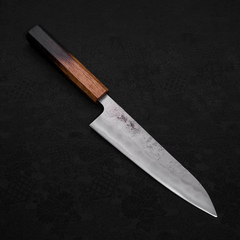 Gyuto Silver Steel #3 Nashiji Yaki Urushi Griff 180mm-[Musashi]-[Japan-Küchenmesser]