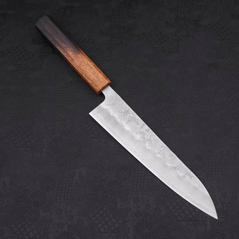 Gyuto Silver Steel #3, Nashiji Yaki Urushi Griff, 210mm-[Musashi]-[Japan-Küchenmesser]