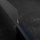 Gyuto Silver Steel #3 Nawame Damast Blauer Urushi Griff 210mm-[Musashi]-[Japan-Küchenmesser]