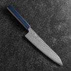 Gyuto Silver Steel #3 Nawame Damast Blauer Urushi Griff 210mm-[Musashi]-[Japan-Küchenmesser]