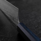 Gyuto Silver Steel #3 Nawame Damast Dunkelblauer Urushi Griff 240mm-[Musashi]-[Japan-Küchenmesser]