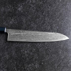 Gyuto Silver Steel #3 Nawame Damast Dunkelblauer Urushi Griff 240mm-[Musashi]-[Japan-Küchenmesser]