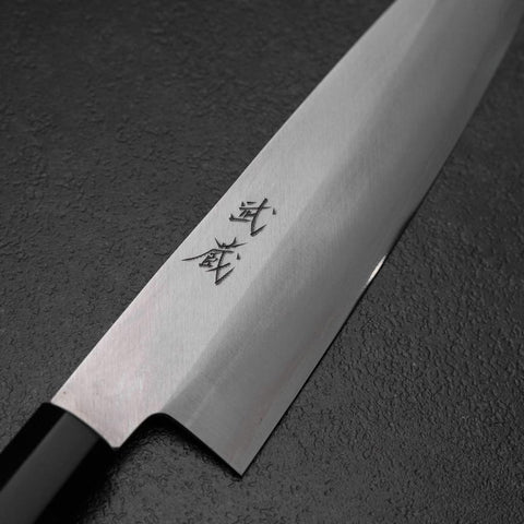 Gyuto Silver Steel #3 Poliert Büffelhorn und Walnussholz Griff 210mm-[Musashi]-[Japan-Küchenmesser]