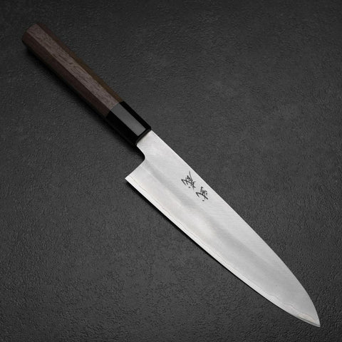 Gyuto Silver Steel #3 Poliert Büffelhorn und Walnussholz Griff 210mm-[Musashi]-[Japan-Küchenmesser]