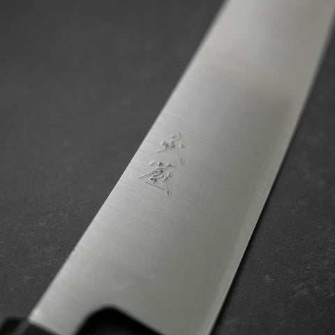 Gyuto Silver Steel #3 Polished Buffalo Magnolia Handle 210mm (8.3”)-[Musashi]-[Japan-Küchenmesser]
