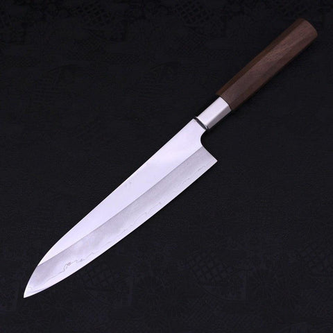 Gyuto Silver Steel #3 Walnussholz Griff 210mm-[Musashi]-[Japan-Küchenmesser]