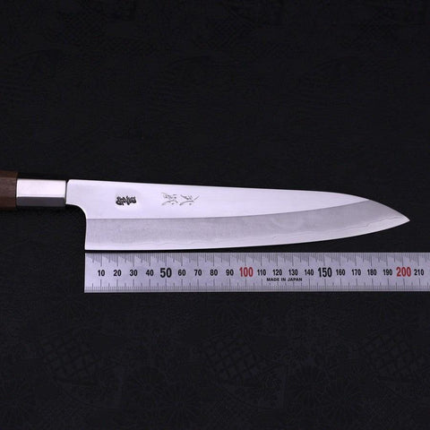 Gyuto Silver Steel #3 Walnussholz Griff 210mm-[Musashi]-[Japan-Küchenmesser]