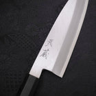 Gyuto Single-Edged White Steel #2 Kasumi Buffalo Ebony Handle 180mm (7”)-[Musashi]-[Japan-Küchenmesser]