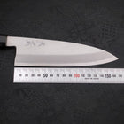 Gyuto Single-Edged White Steel #2 Kasumi Buffalo Ebony Handle 180mm (7”)-[Musashi]-[Japan-Küchenmesser]