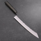 Gyuto Stainless Clad Blue Super Kurouchi Nashiji Green Urushi Handle 240mm (9.4”)-[Musashi]-[Japan-Küchenmesser]