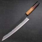 Gyuto Stainless Clad Blue Super Kurouchi Tsuchime Yaki Urushi Handle 240mm (9.4”)-[Musashi]-[Japan-Küchenmesser]