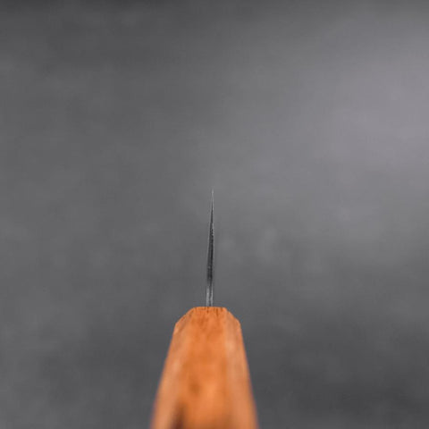 Gyuto Stainless Clad Blue Super Kurouchi Tsuchime Yaki Urushi Handle 240mm (9.4”)-[Musashi]-[Japan-Küchenmesser]