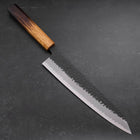 Gyuto Stainless Clad Blue Super Kurouchi Tsuchime Yaki Urushi Handle 240mm (9.4”)-[Musashi]-[Japan-Küchenmesser]