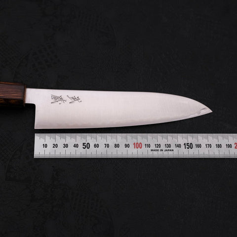 Gyuto Stainless Clad Blue Super Polished Sumi Urushi Handle 180mm (7”)-[Musashi]-[Japan-Küchenmesser]