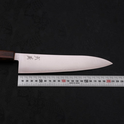 Gyuto Stainless Clad Blue Super Polished Sumi Urushi Handle 210mm (8.3”)-[Musashi]-[Japan-Küchenmesser]