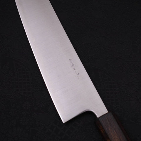 Gyuto Stainless Clad Blue Super Polished Sumi Urushi Handle 240mm (9.4”)-[Musashi]-[Japan-Küchenmesser]