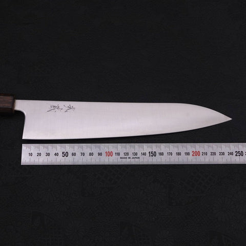 Gyuto Stainless Clad Blue Super Polished Sumi Urushi Handle 240mm (9.4”)-[Musashi]-[Japan-Küchenmesser]