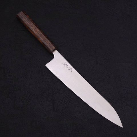 Gyuto Stainless Clad Blue Super Polished Sumi Urushi Handle 240mm (9.4”)-[Musashi]-[Japan-Küchenmesser]