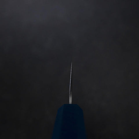 Gyuto Sweden Stainless Steel Nashiji Washi Damascus Blue Urushi Handle 210mm-[Musashi]-[Japanese-Kitchen-Knives]