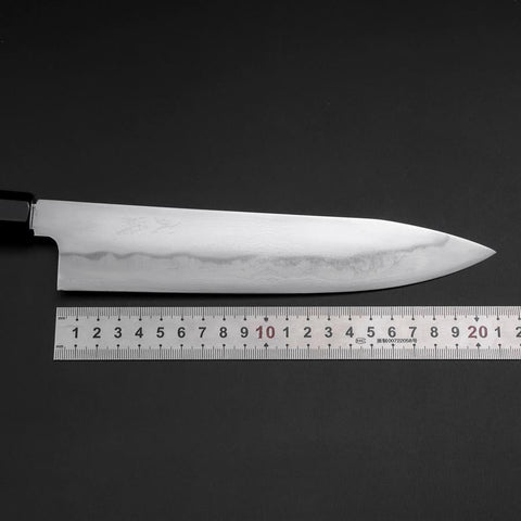 Gyuto Tamahagane Damast Büffelhorn und Ebenholz Griff 210mm-[Musashi]-[Japan-Küchenmesser]