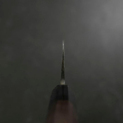 Gyuto V-Toku 2 Kurouchi Büffelhorn und Ebenholz Griff 185mm-[Musashi]-[Japan-Küchenmesser]