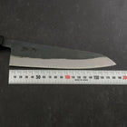 Gyuto V-Toku 2 Kurouchi Büffelhorn und Ebenholz Griff 185mm-[Musashi]-[Japan-Küchenmesser]