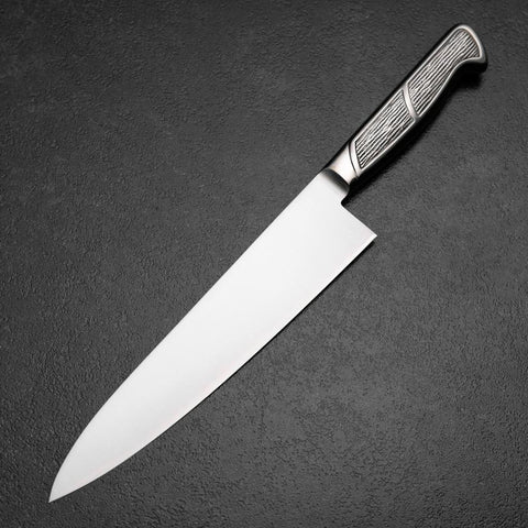 Gyuto VG-1 Poliert Edelstahl Griff 210mm-[Musashi]-[Japan-Küchenmesser]