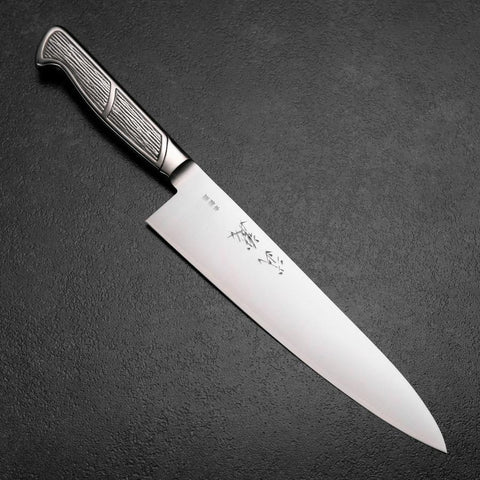 Gyuto VG-1 Poliert Edelstahl Griff 210mm-[Musashi]-[Japan-Küchenmesser]