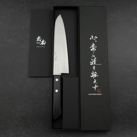 Gyuto VG-1 Poliert Schwarzer Westlicher Griff 180mm-[Musashi]-[Japan-Küchenmesser]