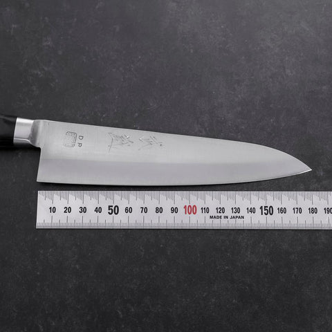 Gyuto VG-1 Poliert Schwarzer Westlicher Griff 180mm (Tsuba-ari)-[Musashi]-[Japan-Küchenmesser]