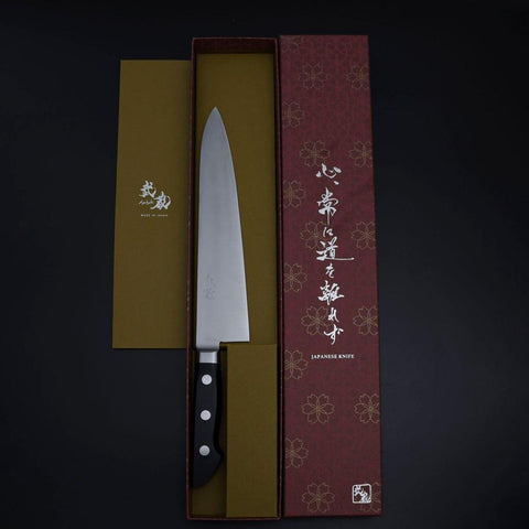 Gyuto VG-1 Poliert Schwarzer Westlicher Griff 210mm-[Musashi]-[Japan-Küchenmesser]