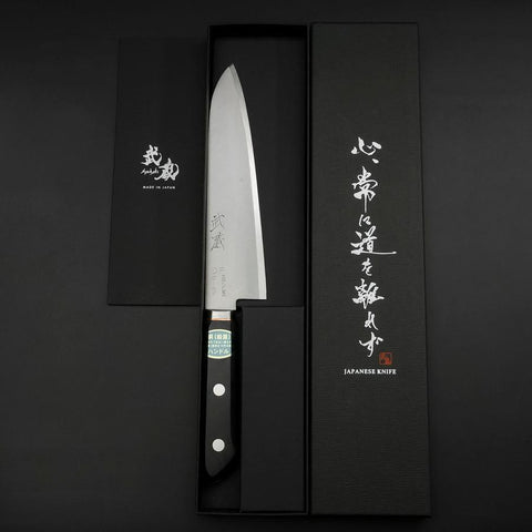 Gyuto VG-1 Poliert Westlicher Griff mit Kupfer Inlay 180mm-[Musashi]-[Japan-Küchenmesser]