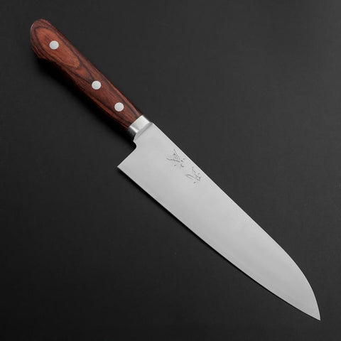 Gyuto VG-1 Poliert Westlicher Mahagoni Griff 180mm-[Musashi]-[Japan-Küchenmesser]