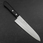Gyuto VG-1 Polished Western Black Handle 180mm (Tsuba-nashi) (7”)-[Musashi]-[Japan-Küchenmesser]