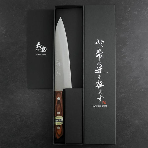 Gyuto VG-1 Polished Western Mahogany Handle 180mm-[Musashi]-[Japan-Küchenmesser]