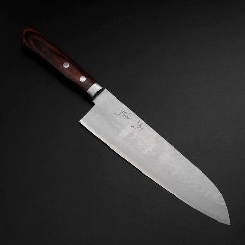 Gyuto VG-1 Tsuchime Runder Mahagoni Griff 180mm-[Musashi]-[Japan-Küchenmesser]