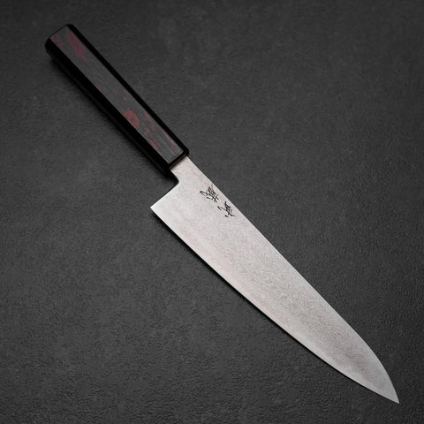 Gyuto VG-10 Damascus Yamanaka Black Urushi Handle 210mm (8.3”)-[Musashi]-[Japan-Küchenmesser]