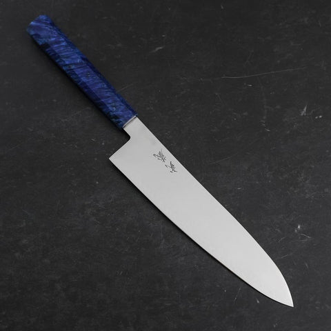 Gyuto VG-10 Damast Blauer Birkengriff 210mm-[Musashi]-[Japan-Küchenmesser]