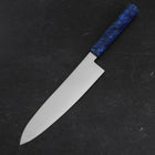 Gyuto VG-10 Damast Blauer Birkenholz Griff 210mm-[Musashi]-[Japan-Küchenmesser]