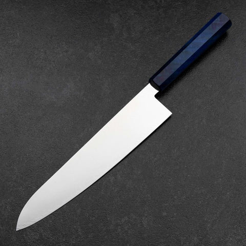 Gyuto VG-10 Damast Blauer Birkenholz Griff 240mm-[Musashi]-[Japan-Küchenmesser]